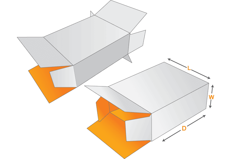 Seal End Box Custom Packaging Blue Box Packaging