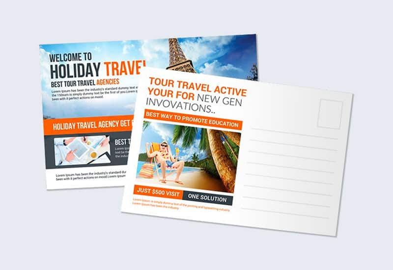 Postcards Unique Custom Packaging Blue Box Packaging