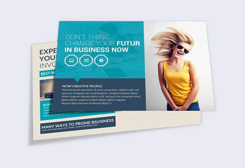 Postcards Unique Custom Packaging Blue Box Packaging