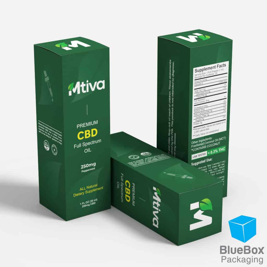 Blue Box Packaging_ Mtiva CBD Oil_Green