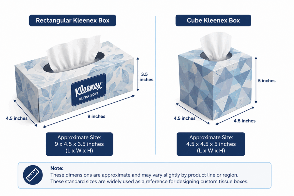 Kleenex Box Dimensions as a Reference
